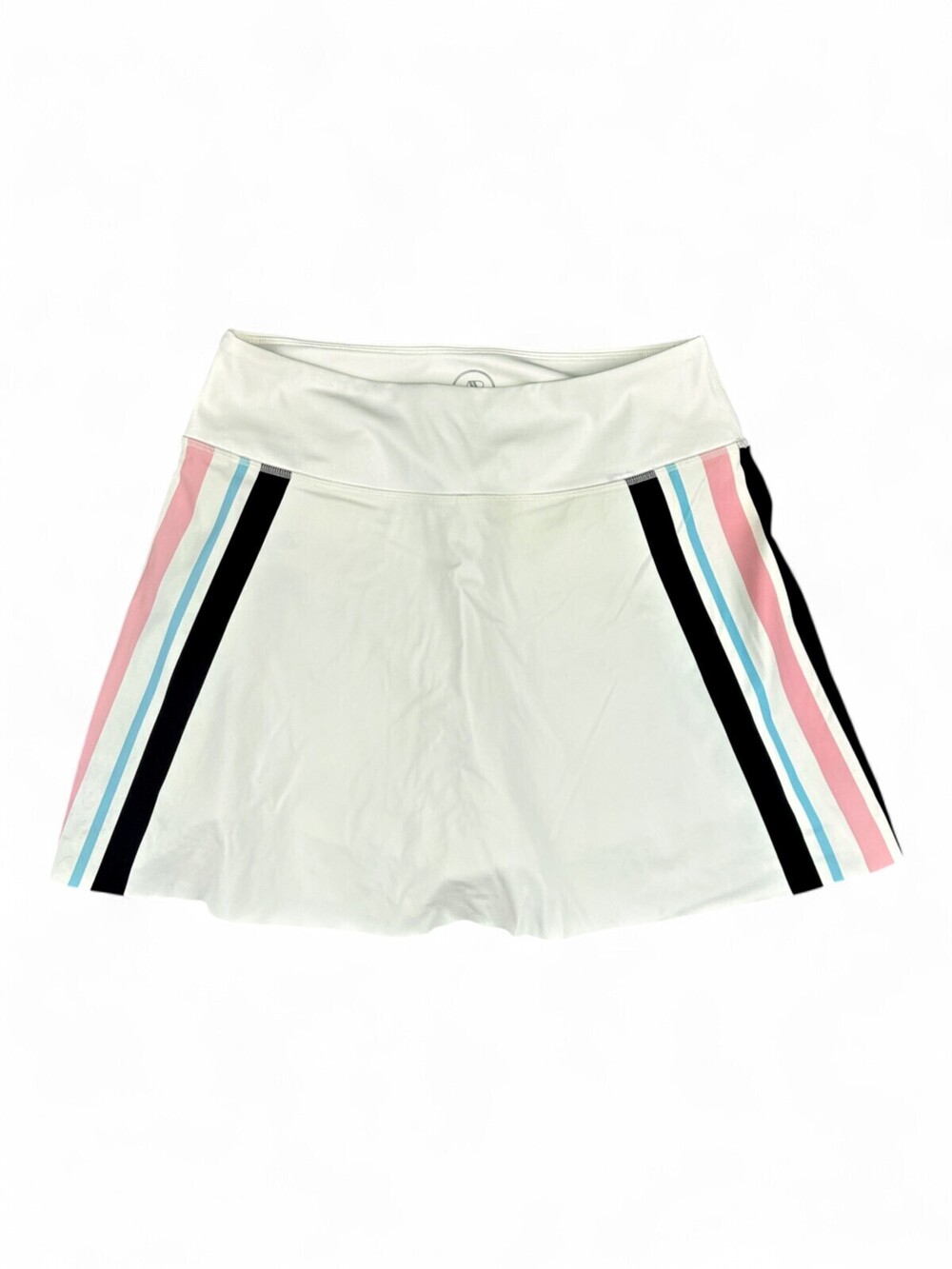 Addison Bay White Athletic Tennis Skort Striped Side Panels S